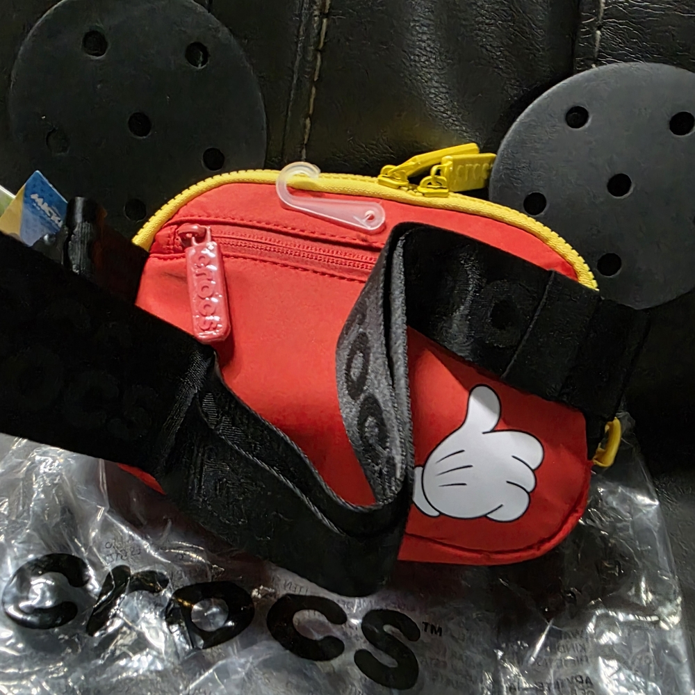Disney X Crocs Mickey  Belt Bag in Red and Black NWT - Picture 10 of 16